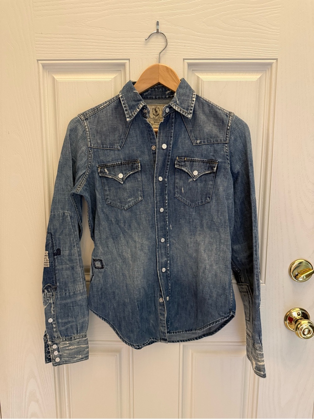 Ralph Lauren distressed western denim shirt - Picture 2 of 12